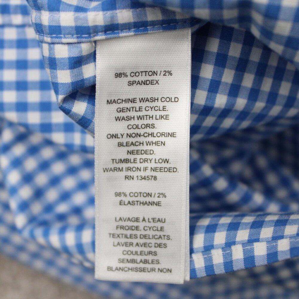 Vineyard Vines Shirt Men Large Blue Classic Fit Tucker Cotton Stretch L/S Button - Picture 9 of 14